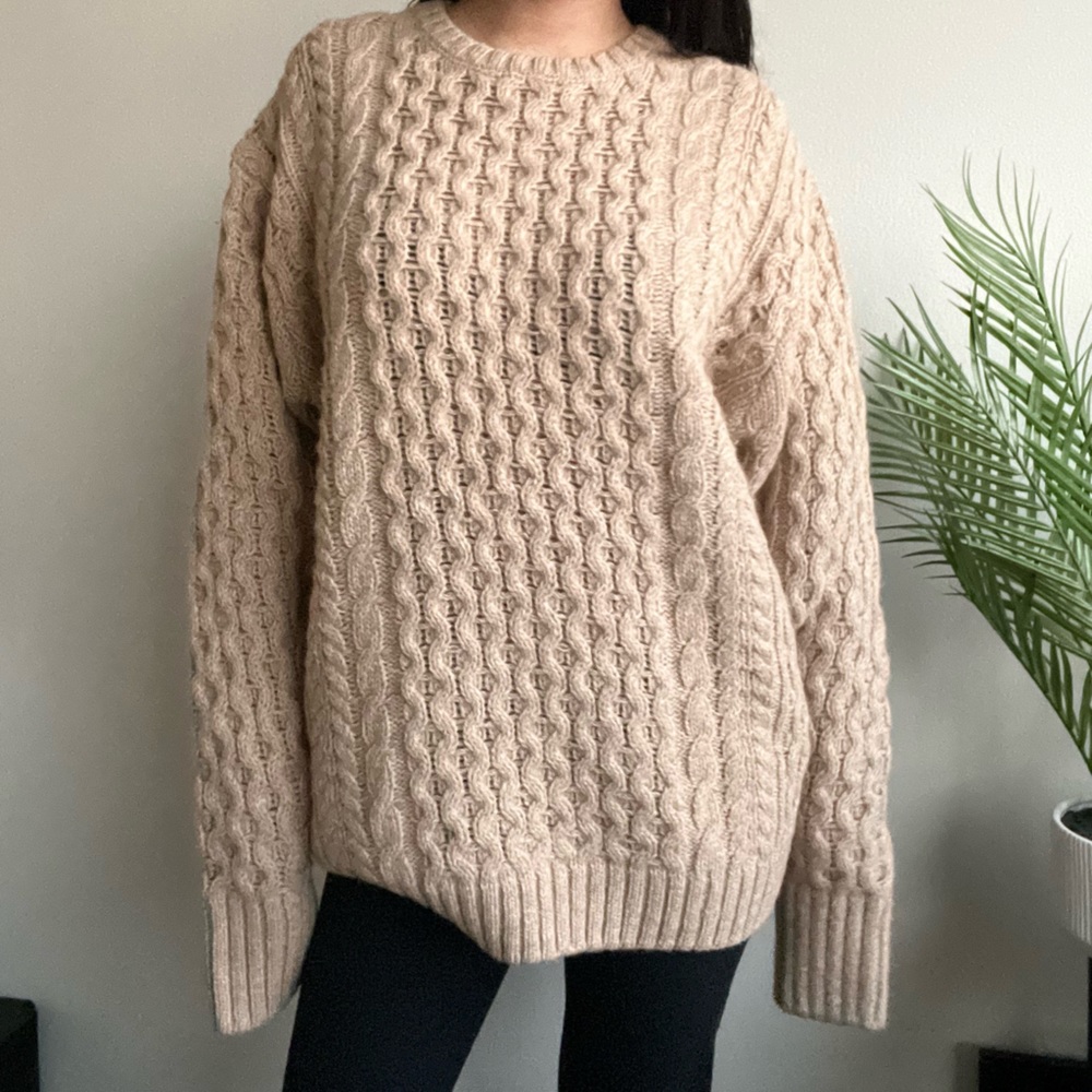Brandy Melville Beige Oversized Sweater